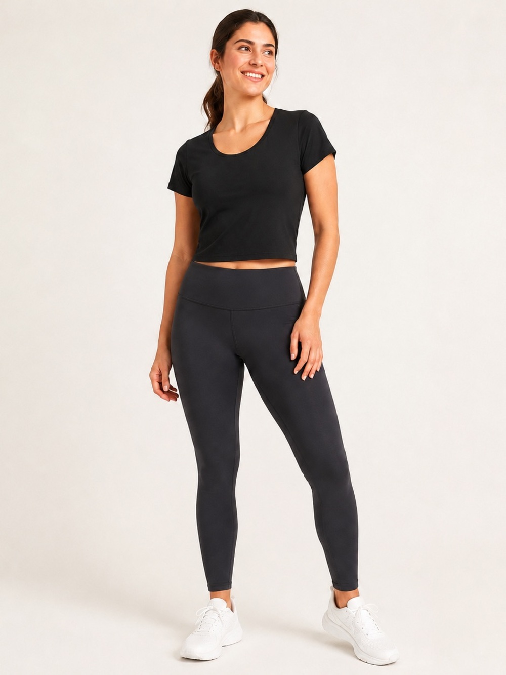 NWT Old Navy PowerSoft Built-In Bra Top Black M Tall